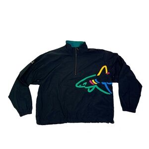 Vintage Greg Norman Shark Windbreaker Pullover 1/4 Zip Big Logo